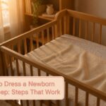 A cozy nursery with calming decor and a digital thermometer.